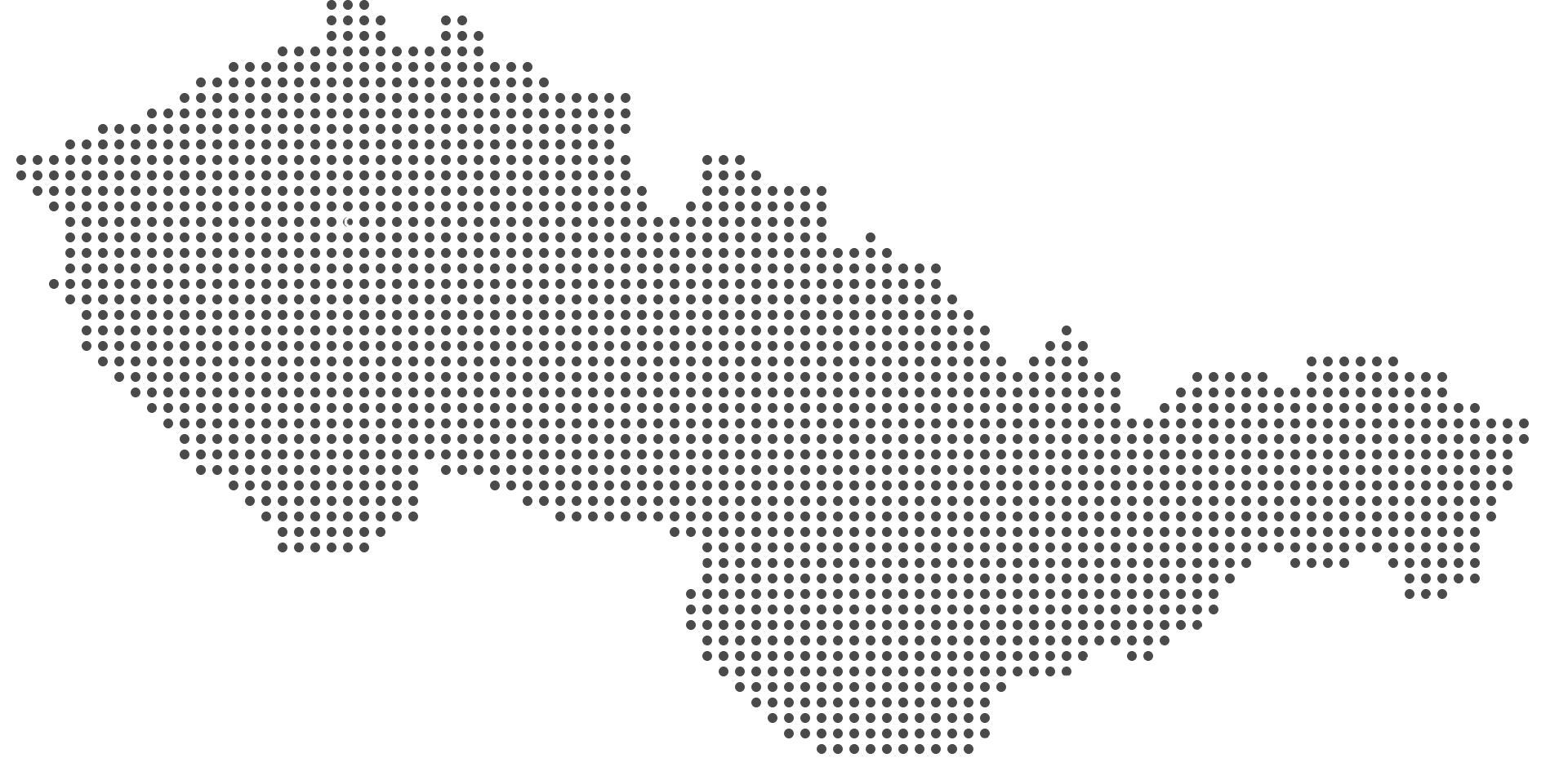 Mapa pobočiek HRMI Projekt v Slovensku a Česku